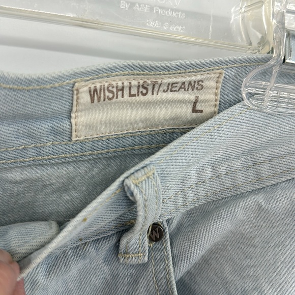 𝅺Wishlist  Bernice High Rise Distressed Hem Straight Leg Jeans-Size Large - Picture 4 of 7